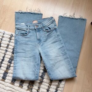 MOTHER Light Blue High-Rise boot cut Denim Jeans